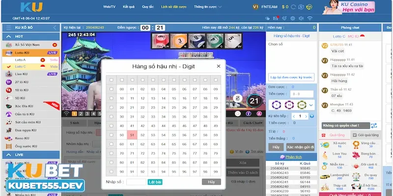 Chi tiết về trúng lô trượt Kubet được bao nhiêu?