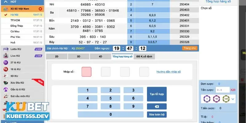 Hướng dẫn cách chơi lô 3 số miền Bắc Kubet chuẩn