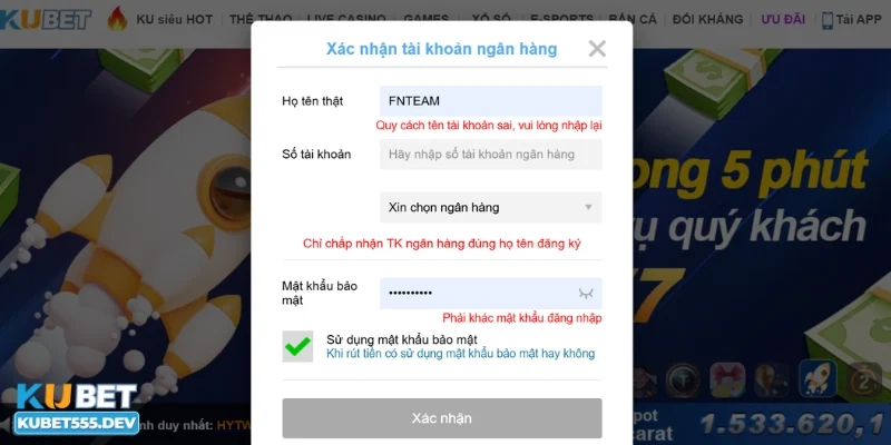 Quy trình rút tiền và các phương thức hỗ trợ cho bet thủ