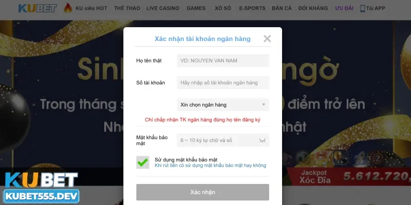 Hướng dẫn khắc phục lỗi khi rút tiền Kubet không được
